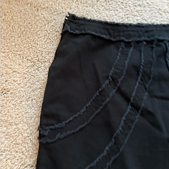 Xhilaration Skirt 90s 2000s Y2K target Raw Edge Black Ruffle Knee Length 32 - Picture 7 of 14